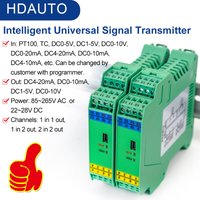 Intelligent Universal Temperature Transmitter Signal Isolator and Distributor PT100/TC/V/mV/mA to 4-20mA converter