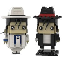 MJ Superstar MOC Famous Singer Star Michael Jackson Building Blocks Set Music Q Version Brickheadz Model DIY Puzzle Toys Gift