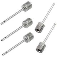 5Pcs Multi-Function Air Pump Inflatable Ball Needle Sport For 4cm Football Basketball Soccer Volleyball Valve with Hole Adaptor