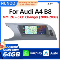 Android Auto Wireless Carplay Touchscreen für Audi A4 B8 2008 2009 MMI 2G Radio Multimedia Intelligente Systeme Navigation