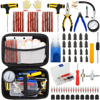 AliExpress NONE Car Tire Repair Tool Kit Studding Set Auto Bike Puncture Plug Garage Needle Nose Pliers Vacuum Film Nail Screws W/ Storage Case