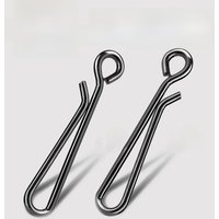 Fishing Snap 50~200Pcs Fishing Lure Clips Stainless Steel Crankbait Link Lure Snaps Connector Saltwater Fishing Sinking Clips