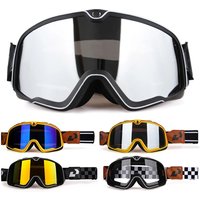AliExpress NONE Bicycle Goggles Leather Windshield Goggles Motorcycle Retro Ski Goggles, ATV Sunglasses, Anti-slip Strap, UV Protection, Bicycle