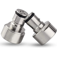 Ball Lock Conversion Kit,Sankey Keg Coupler Adapter FPT 5/8 Thread Stainless Steel Ball Lock Quick Disconnect Gas & Liquid Post