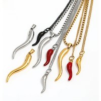 Joolim Jewelry Wholesale Waterproof&No Fade Permanent Fashion Colorful Little Pepper Pendant Stainless Steel Necklace for Women