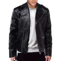 2025 New Men Solid Color Imitation Leather Jacket Red Fashion Homme Oblique Zipper Biker Coats Male Bar KTV Casual Top