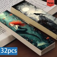 32pcs, Fantasy Fairytale Theme Bookmarks, Christmas, Teacher Gift, Back-To-School Holiday Gifts, Creative Artistic Designs