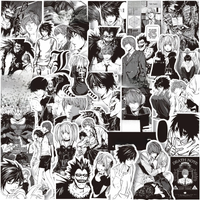 AliExpress Bandai 65PCS Anime Death Note Stickers Black White Decals Scrapbook Luggage Laptop Bike Suitcase Car Graffiti Sticker Decoration Toy