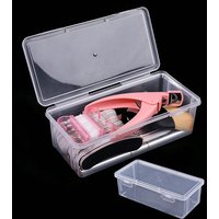 1pcs Rectangular PP Plastic Box For Storing Nail Art Tools Transparent Storage Box For Jewelry And Other Small Items