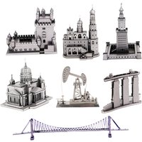 Building Series 3D Metal Puzzle model KITS Assemble Jigsaw Puzzle Gift Toys For Children