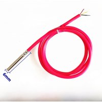 DS18B20 Waterproof Digital Temperature sensor 6mm * 50mm Stainless Steel Probe 18b20 1m 2m 3m 5m Silicone Cable