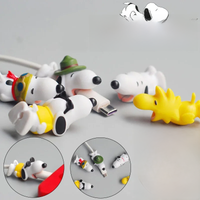 Snoopy USB Cable Bites Protector Cartoon Cover Protect Case for Iphone Cable Charging Protective Cover Cellphone Decor Wire Gift