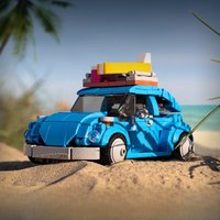 NEW Vacation Travel Cars Building Blocks City Camping Vehicle MOC Bricks Model Puzzle Toys For Kids Adult Boys Birthday Gifts