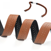 AliExpress PCYCLING PCycling Bicycle Handlebar Tape Road Bike PU Leather Perforated Belt Breathable Soft Bike Handlebar Tape MTB Fixed Gear Belt
