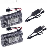 7.4V 5000mAh Li-ion Battery SM-3P Plug With USB Charger For Watch Gesture Sensing Twisted RC Stunt Car 18650 7.4v battery Parts