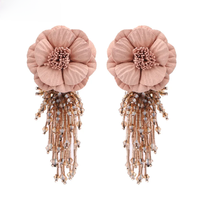 Sehuoran Tassel Earrings For Women Flower Fringed Multicolored Pendientes Drop Earrings Wedding Party Girl Gift Fashion Jewelry