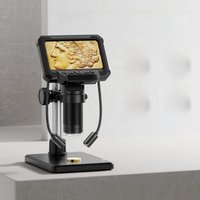 4.3inch Microscope Digital Coin Microscope 1600X Coin Magnifier with Lights 1920P HD Microscope for PCB Repair Plants PC View