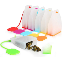 2/4pcs Silicone Tea Infuser Bag Reusable Safe Loose Leaf Tea Bags Strainer Filter for Tea Drinker Utensils Random Color