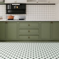 6PCS Anti-skid Floor Tile Sticker Kitchen Bathroom Wall & Floor tiles Peel & Stick Vinyl Floor Stickers DIY For Home Renovation