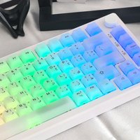 MAIMOOO keycap 122Keys Transparent Russian Korean Keycap Matte PC Milky White Frosted Fog Cherry translucent Hangul keycap