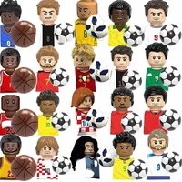 Soccer Star Football Player Action Figures Building Blocks Basketball Player Sport Game Bricks Educational Toys for Kids