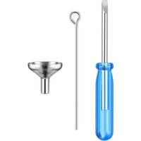Stainless Steel Mini Funnel Filling Kit Cremation Jewelry Accessory Pet Urn Human Ashes Holder Pendant Necklace Funnel Set Metal