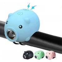 AliExpress cycle zone Cute Pig Bicycle Lights Rechargeable Bike Front Light Headlight Night Riding Children Cartoon Pig Lights for Electric Scooter