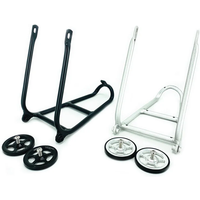 AliExpress For Brompton Folding Bike Rear Rack Q-Type Aluminum Alloy Rear Cargo Racks Mini Luggage Carrier and Easywheel Silver Black