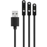 Magnetic Charge Charging Cable For Smart Watch For 2 Pins 2.84/4/7.62mm Distances Black Novel USB Power Charger Cables Universal
