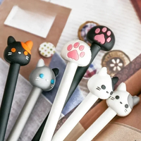 10Pcs/lot Creative Cartoon Cat Claw Neutral Pen Black Student Neutral Pens Stationery Art Writing Supplies Office Accessories