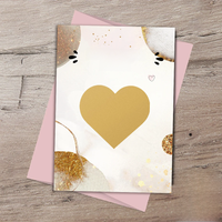 Surprise Scratch Card for Him or Her, Holiday Surprise Present, Secret Message Card, Gold Heart Scratch Card, Christmas Scratch