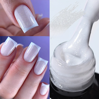 UR SUGAR 7ml White Glitter Rubber Base Gel Nails Shining Glitter Semi Permanent Soak Off UV LED Varnish All for Manicure