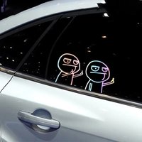 15cm*15cm Creative Funny Middle Finger Reflective Sticker Bike Car Sticker Bicycle Decal Styling Decor Exterior Accessories