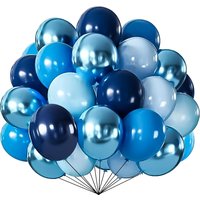 70pcs blue green and purple latex balloon set, suitable for weddings, birthdays, pop parties, bridal showers
