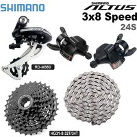 Shimano Acera Altus M360 24S Groupset 3x8 Speed M315 Shifter M310 Derailleur HG31-8 Cassette 8S K7 HG70 HG41Chain 112 Links