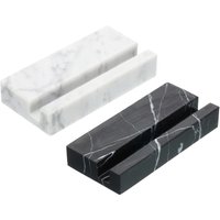 1/2Pcs Business Card Holder for Desk Marble Business Card Holders Stone Card Stand Organizer Cards Display for Office Exhibition