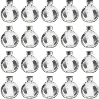 20pcs Plastic Bulb Drinks Cup 150ml Empty Pet Clear Bottles Leak Proof Bulb Shape Milk Juice Light Bulb Water Bottle