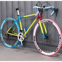 AliExpress OLOME Chase Variable Speed Bike Adult Male Female Student Bike Ultralight Road Racer High Appearance Level Solid Tyre Color Block