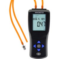 Digital Manometer ±2.000 Psi Portable Air Vacuum / Gas Pressure Gauge Meter 12 Measurement Units with Backlight and Data storage