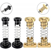 2 Sets T8 Anti-backlash Lead Screw Nut Brass POM Lead 2mm 4mm 8mm For Ender 3 CR10 3D Printer Parts T8 Anti Backlash Spring Nuts