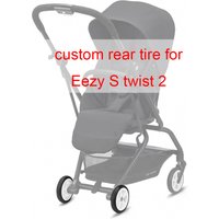 Buggy Tire For Cybex Eezy S Twist 2 Rear Wheel PU Tubeless Customized Tyre Cover Direct Replacement Baby Stroller Accessories