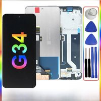 Tested LCD For Motorola Moto G34 XT2363 LCD Display Touch Screen Digiziter Assembly Replacement for Moto G34 XT2363 XT2363-2 LCD