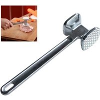 Heavy Duty Stainless Steel Meat Tenderizer Hammer, Dual-Sided Mallet for Beef Steak Chicken Pork, Kitchen Cooking Pounder Tool