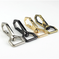 1x Metal Polygonal Swivel Trigger Snap Hook Spring Gate Clasps Clips Leather Belt Pet Leash Bag Strap Webbing Keychain Hooks