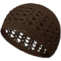 AliExpress NONE Unisex Crochet Beanie Hat Brimless Beanie Hats Muslim Men's Knitted Elastic Crochet Hat Spring Autumn Winter Warm Sports Cap