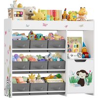 Children's shelf with 9 boxing, shelf for the children's room with a bookshelf, toy shelf for the children's room image 3