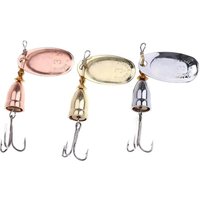 Blade Rotating Spinner Metal Lure Brass Hard Artificial Spoon Bait Copper Freshwater Creek Trout Fishing Tackle