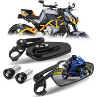 AliExpress NONE 22mm CNC Motorcycle Handlebar Mirror - Universal Fit Aluminum Alloy Bar End Rearview Mirror for Custom Bike Modification