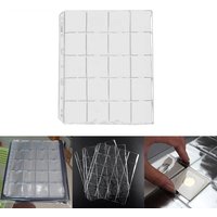 Page Coin Holder Sheet Clear Organization 1/10 Sheet 20 Pockets For 50mm Coins For Coin Collection PVC Page Album