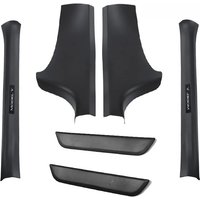 Front & Rear Door Sill Guards For Tesla Model Y ABS Inner Protector Cover Plate Trim Anti-Dirty Bumper Welcome Pedal Kick Pad